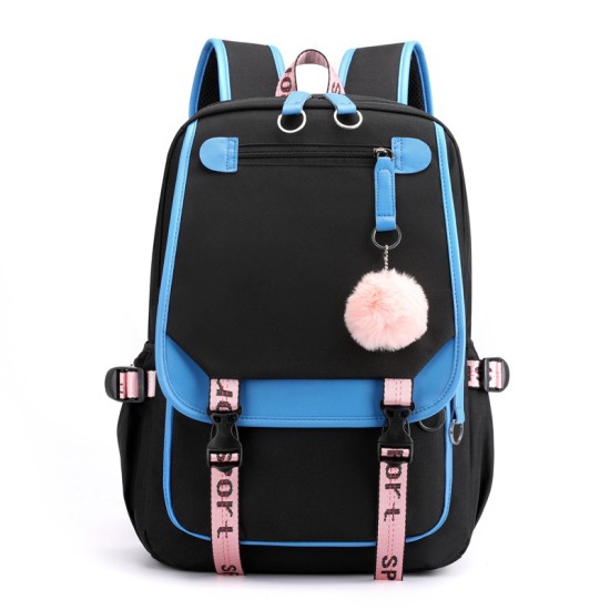 School Backpack College Bookbag Lunch Bag Casual Travel Bags for Teen Girls and Boys with USB Charging