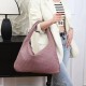 New Women soft Weave Braided PU Leather Hand Bags Women's Shoulder Zipper Woven Leather Bag