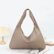 New Women soft Weave Braided PU Leather Hand Bags Women's Shoulder Zipper Woven Leather Bag