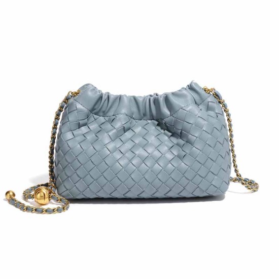 Hot Selling Large Capacity Single Shoulder Bag Luxury PU Leather Hand Woven Bag high quality cloud Crossbody Bag