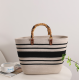 Wholesale New Shoulder Bags Tote Bag Mexico French Basket Straw Weave Beach Bags Women Striped Large Capacity Handbags