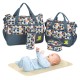 baby bags set mummy bag 5 in 1 piece diaper nappy stroller mommy backpack