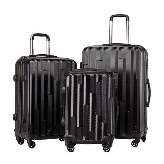 New Abs 3 Piece Hardside Travelling Trolley Suitcases Luggage Bags Cases Set For Wholesale