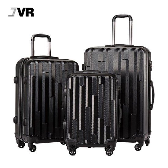 New Abs 3 Piece Hardside Travelling Trolley Suitcases Luggage Bags Cases Set For Wholesale