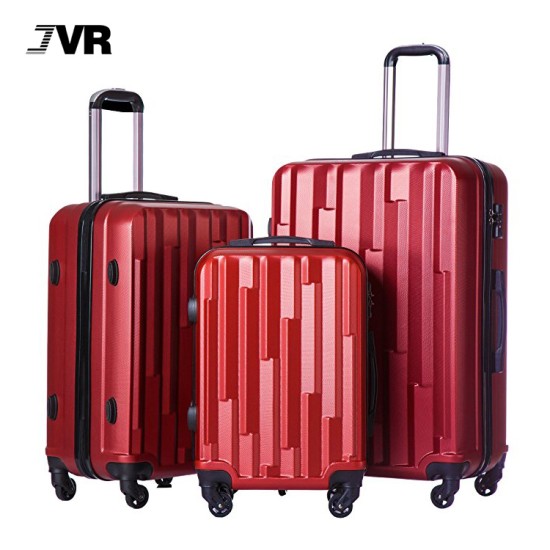 New Abs 3 Piece Hardside Travelling Trolley Suitcases Luggage Bags Cases Set For Wholesale