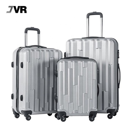 New Abs 3 Piece Hardside Travelling Trolley Suitcases Luggage Bags Cases Set For Wholesale