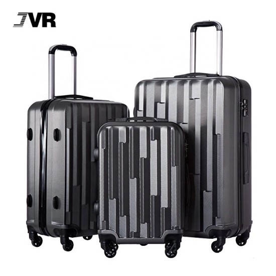 New Abs 3 Piece Hardside Travelling Trolley Suitcases Luggage Bags Cases Set For Wholesale