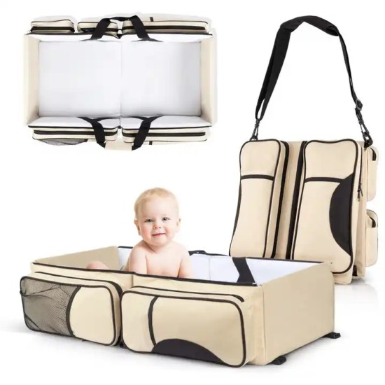 Tote Diaper Bag Travel Mummy Shoulder Bag Baby Nappy Duffel Bag with Changing Pad