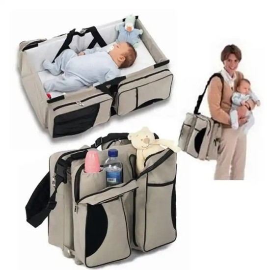 Tote Diaper Bag Travel Mummy Shoulder Bag Baby Nappy Duffel Bag with Changing Pad