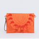 Straw Shoulder Bag Party Woven Crossbody Bags Ladies Beach Envelope Purse Small Clutch Bag Women's Clutches with Pom Pom