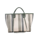 Selling Canvas Striped Colorblock Tote Bag Women's Large Capacity Chain Shoulder Tote Bag