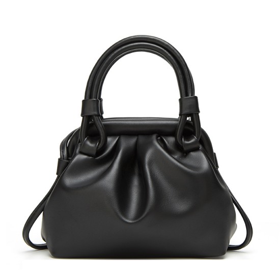 new arrival women's bag fashion fold cloud bag single shoulder crossbody bag solid color clutch handbag