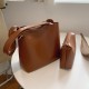 International Soft PU Leather Shoulder  Bag with Large Capacity Bucket Bag for women