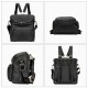 seller unisex changing bag muti-pockets bebe mummy bag Mini black vegan leather waterproof  baby diaper bag for mom and dad