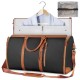 Leather 2 in 1 Travel Bags Waterproof Carry On Garment Duffle Bags with Shoes Pouch for Travel Hanging Suitcase  Travel Bags