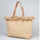 Lady Summer Shoulder Bags  Summer Large Capacity Canvas Tote Bags Women Tassels Handbags for Travel