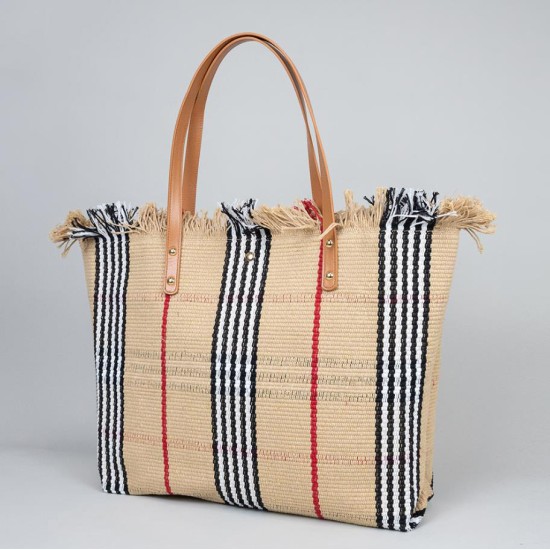 Lady Summer Shoulder Bags  Summer Large Capacity Canvas Tote Bags Women Tassels Handbags for Travel