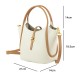 Soft Leather Morandi Color Single Shoulder Stylish Bag For Women Famous Brands Weekend Bags Leather Tote Bucket Bag