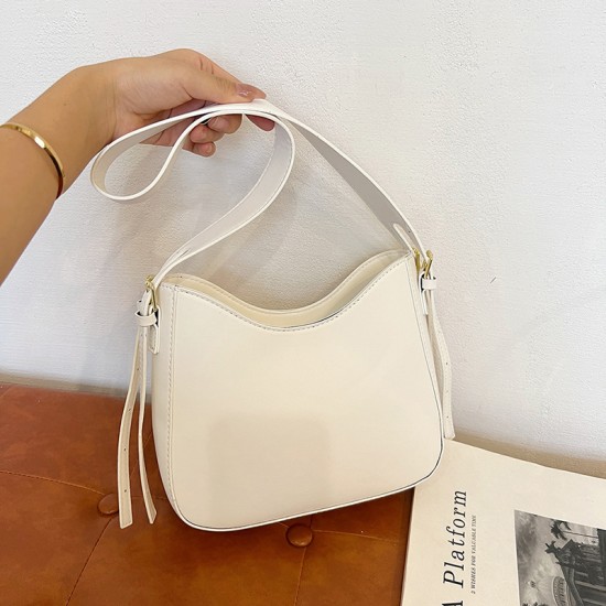 Vintage Simple Pu leather Solid Color women tote Crossbody bag trendy hobo bags lady urban simple style texture handbags