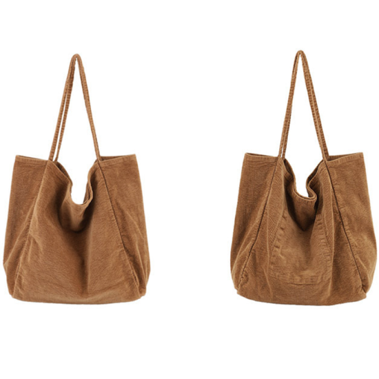 Large capacity shopping bag fashion wick velvet canvas handbag retro shoulder handbag for Women