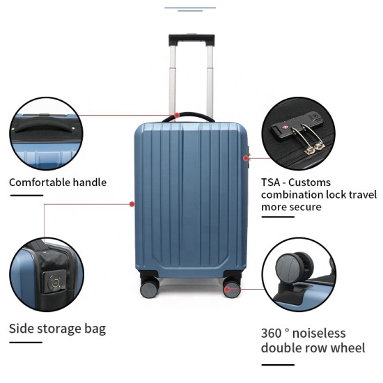 PC  Luggage Travel Bags 360 Degree Hard Suitcase 20 Inch Foldable Trolley luggage bags