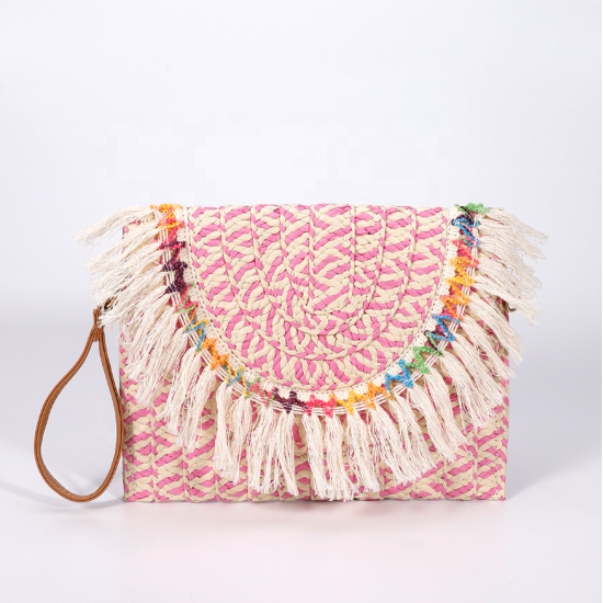 stylish summer beach handbags luxury famous brands tassels clutches women straw handmade envelope bags for women